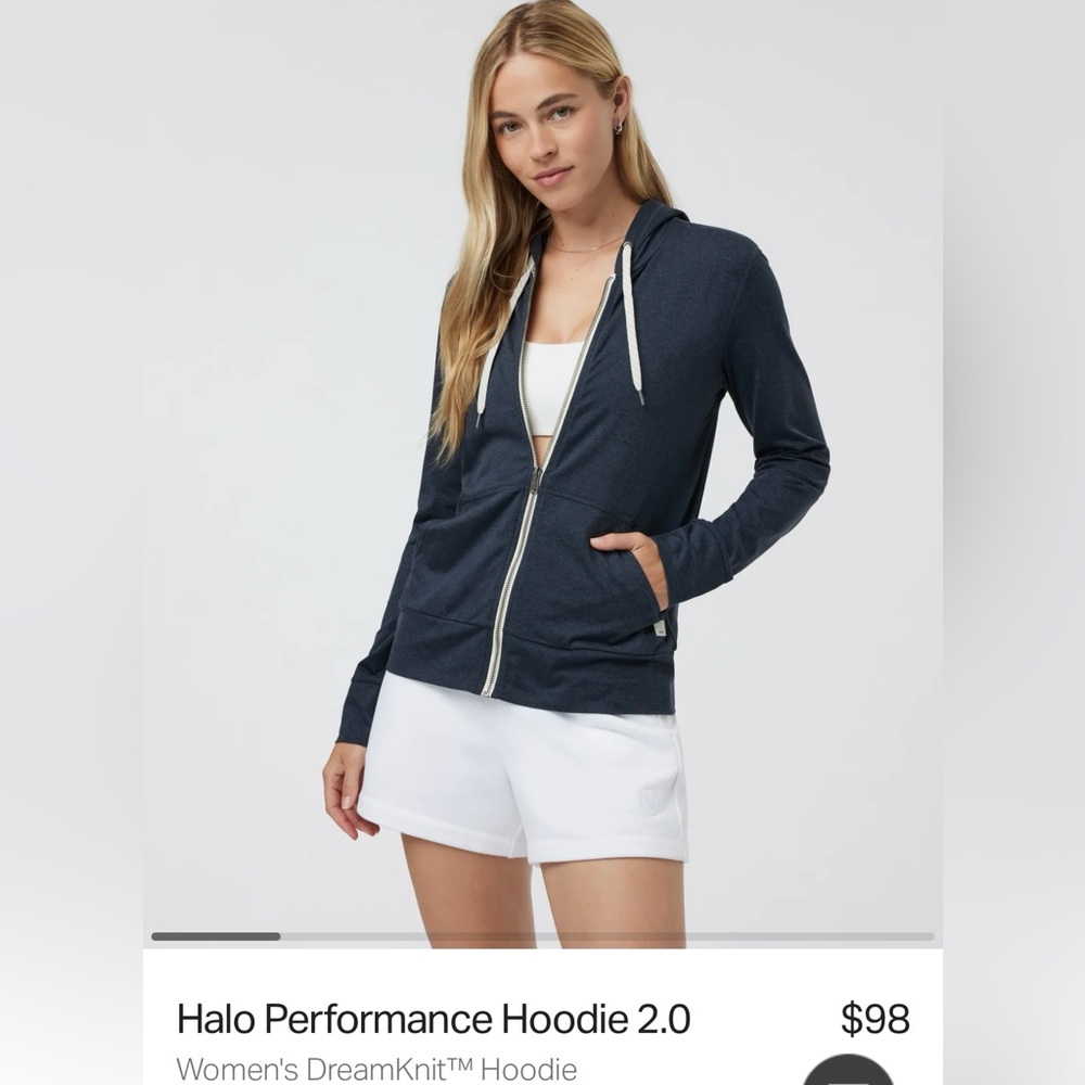 Rarely worn Vuori Midnight Heather Halo Performance 2.0 Dreamknit Hoodie